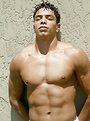 Latino stud posing outdoors