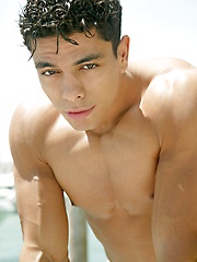 Latino stud posing outdoors