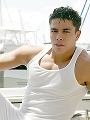 Latino stud posing outdoors