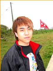 Cute Japanese guy gets naked on the beach