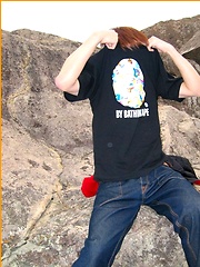 Cute Japanese guy gets naked on the beach