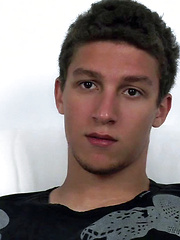 Cute straight twink boy cums on his chest