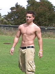 Pretty jock shows his love-tool