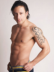 Andres is already naked as he undresses Sebastian