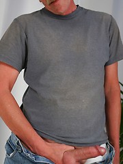 Straight mature man relaxing and jerking off