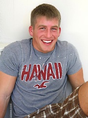 Straight college jock posing naked