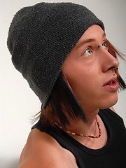 Young pierced boy and his uncut dick