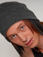 Young pierced boy and his uncut dick