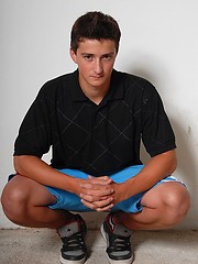 Innocent euro teen boy in first adult casting