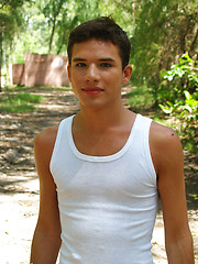 Lost twink riding up the dirt road