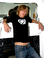 Alternative student demonstrating his naked chest