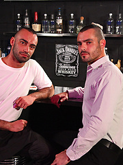 Two tattoed rough hunks Isaac Jones and Tony Thorn