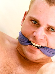 Jock gets tied up for some dirty pics