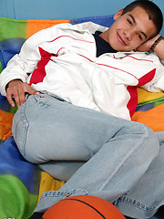 Sweet teen boy exposing his goodies