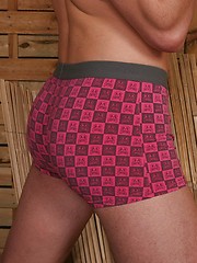 Hot brunette boy shows uncut cock