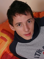 Euro twink jerkoff his teen cock