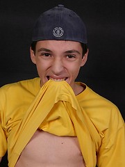 Young twink boy jacking off cock