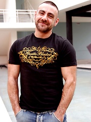 Hunky dad Manu showing his furry body