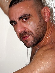 Hunky dad Manu showing his furry body