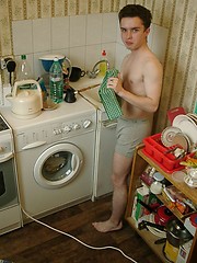 Hot twink amateur shoots on the kitchen