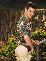 Fresh-faced twink boy demonstrates uncut dick