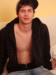 Young model wearing cap