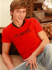 Sexy str8 twink Kevin from Europe showing his cock