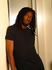Dreadlocked black guy from Jamaica shows his fat ebony dick
