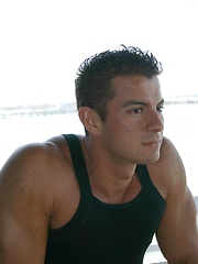 Beefy latin hunk loves posing