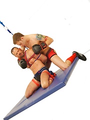 Bounded daddy gets punished by younger guy