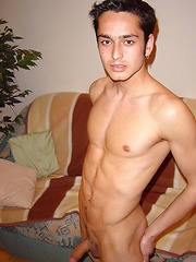Amateur brunette guy showing his hard dick