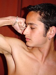 Amateur brunette guy showing his hard dick