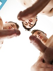 Nice teen boys have threesome anal and oral