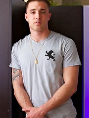 Military gay Broghan shows his furry hole