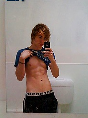 Stripping and showing gay amateur hard cocks