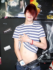 Cute emo boy Rhys Casey jerks off