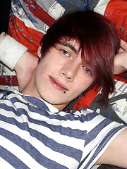 Cute emo boy Rhys Casey jerks off