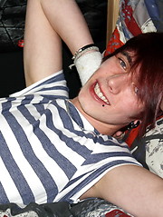 Cute emo boy Rhys Casey jerks off