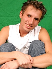 Twink shows his fat uncut cock