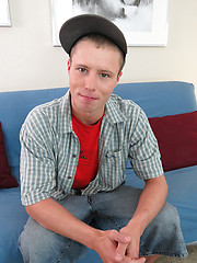 Brian starts to jerk off, yanking his nice cut cock