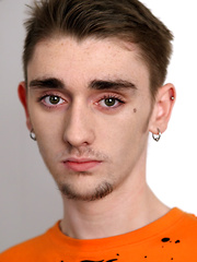 Skinny boy Blaine London stroking dick