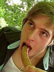 Sweet euro boy gets good handjob from cameraman