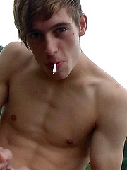 Sweet euro boy gets good handjob from cameraman