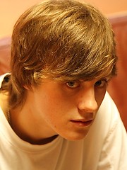 Sweet teen boy jacking off his hairy uncut cock