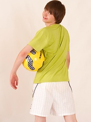 Handsome playful Jason Tanny is showing anal hole