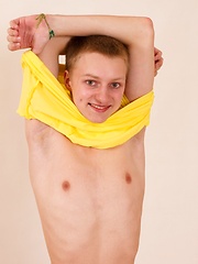 Cute blonde guy Matthew Philipps poses first-time