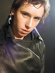 Skinny boy Victor touches his uncut cock