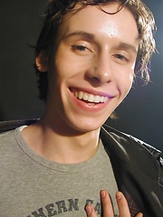 Skinny boy Victor touches his uncut cock