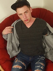 Gorgeous college boy Stephen Charles masturbating.