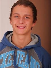 Super cute college boy Thomas Swings busts a nut.